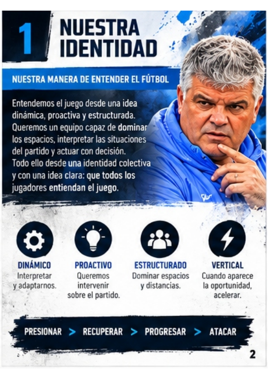 Página 2 del dossier original: nuestra identidad